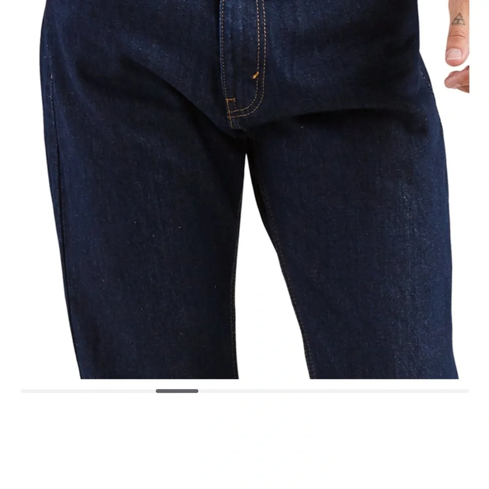 NEW Levi's Straight denim Dark Blue 505 regular 42 32 cowboy western travel chic - Picture 2 of 12